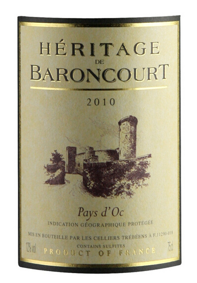 男爵传统古堡红干红Heritage de Baroncourt Rouge