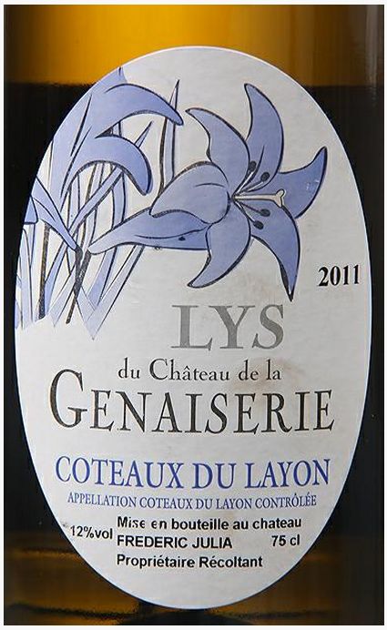 吉娜利古堡金百合小贵腐LYS du Chateau de la Genaiserie Coteaux du Layon