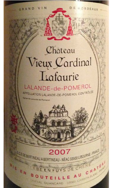 红衣主教干红Chateau Vieux Cardinal Lafaurie