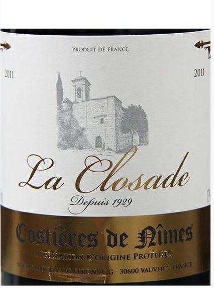 科罗萨卡斯德尼姆干红La Closade Costieres de Nimes