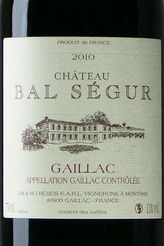 古堡世嘉庄园干红Chateau Bal Segure Gaillac