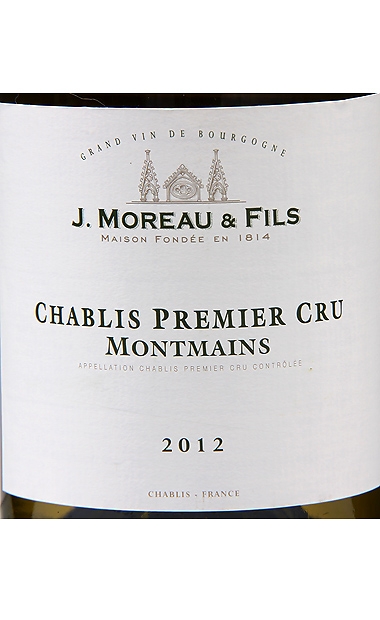 莫罗父子蒙特迈园夏布利一级园干白J. Moreau & Fils Montmains Chablis 1er Cru