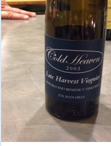 冷天堂晚维欧尼甜白Cold Heaven Late Harvest Viognier