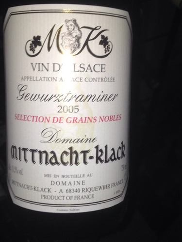 米特·克拉克酒庄琼瑶浆精选贵腐甜白Domaine Mittnacht-Klack Gewurztraminer Selection de Grains Nobles