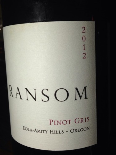 蓝塞姆灰皮诺干白Ransom Pinot Gris