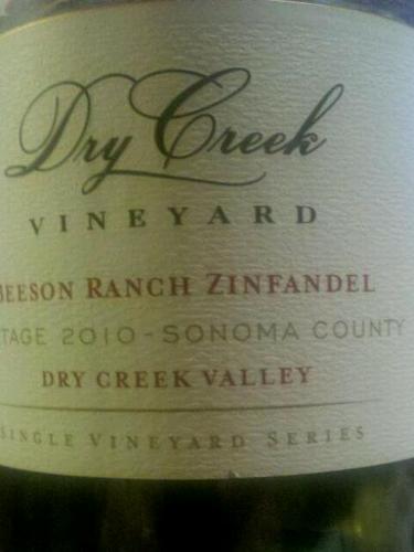 干溪谷比森牧场仙粉黛干红Dry Creek Vineyard Beeson Ranch Zinfandel