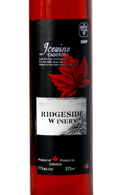 黄金液体赤霞珠冰红Rigdeside Icewine Cabernet