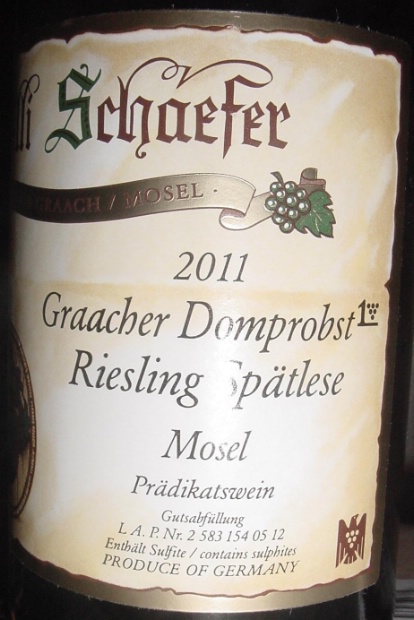 舍费尔格拉齐雷司令白（QbA）Weingut Willi Schaefer Graacher Riesling Qba