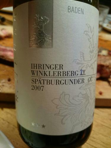 黑格夷陵克莱贝格黑皮诺干红（橡木桶陈酿）Weingut Dr. Heger Ihringer Winklerberg Spatburgunder Trocken Barrique