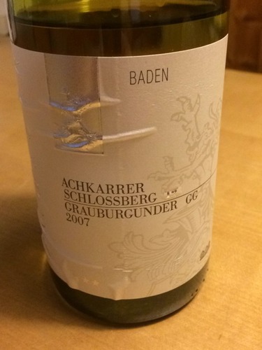 黑格艾科城堡山特级园灰皮诺白Weingut Dr. Heger Achkarrer Schlossberg Grauburgunder Grosses Gewachs