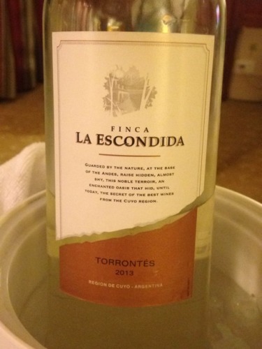 Andean Vineyards Torrontes Cuyo Finca La Escondida