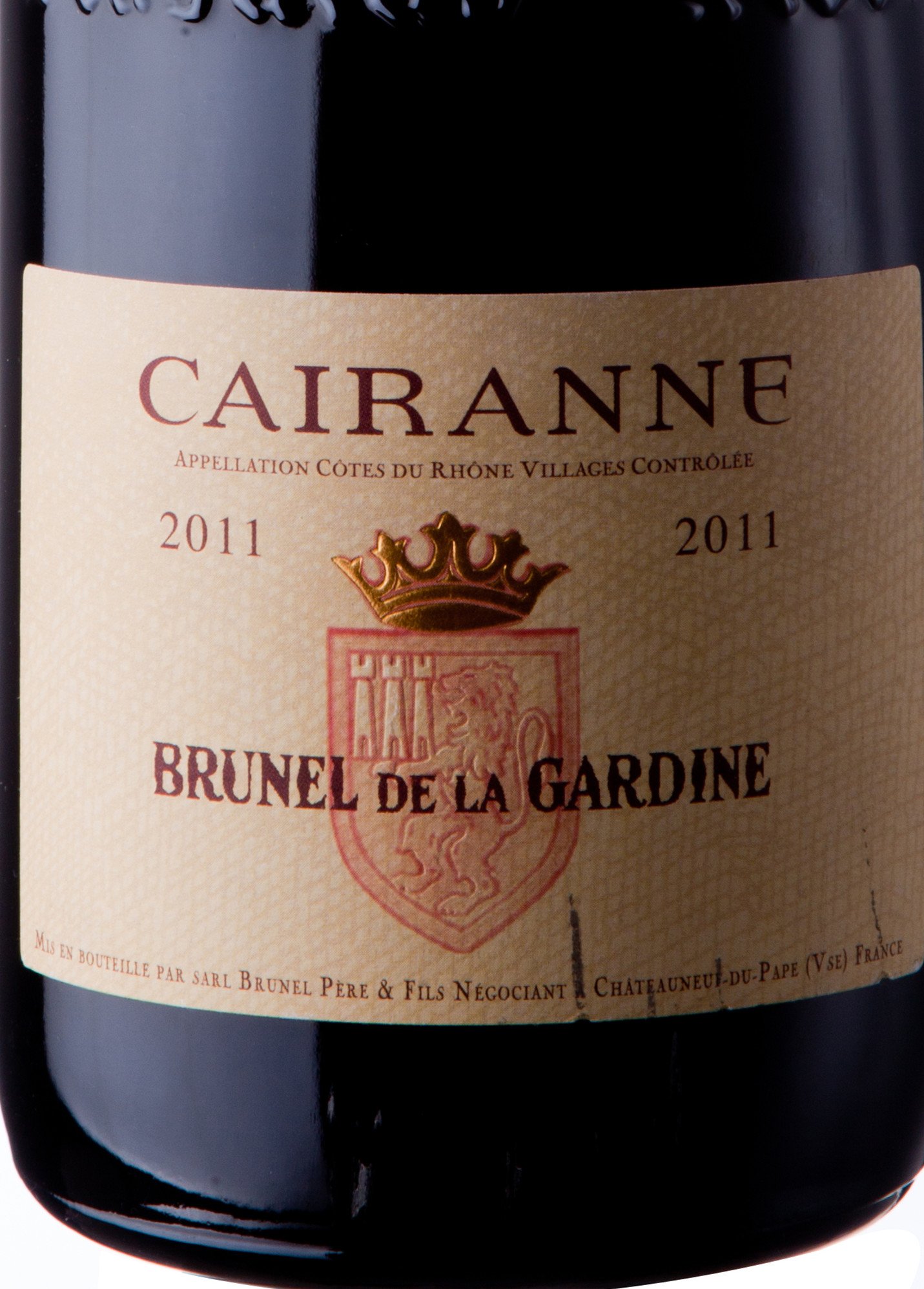 卡丁布奈歌里昂干红Brunel de la Gardine Cotes du Rhone Villages Cairanne