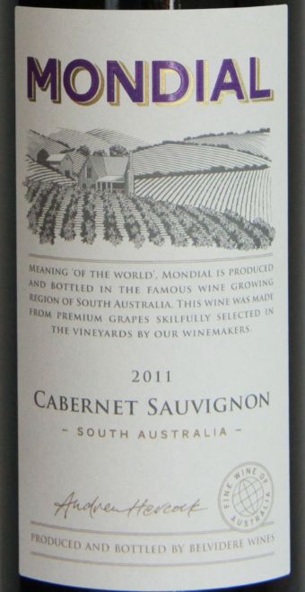 梦迪尔赤霞珠干红MONDIAL CABERNET SAUVIGNON