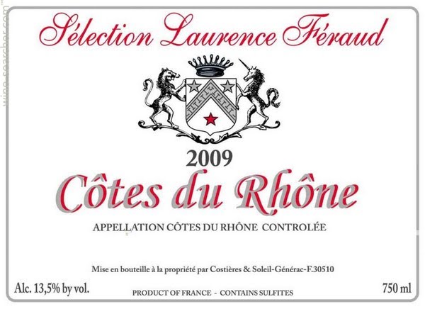 佩高庄主精选罗纳河谷干红葡萄酒Domaine du Pegau Selection Laurence Feraud Cotes du Rhone