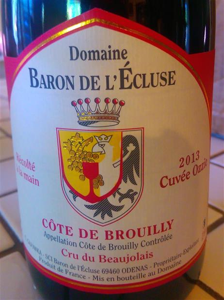 巴隆莱利酒庄干红Domaine Baron de l'Ecluse