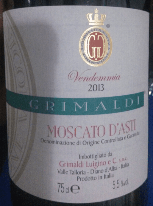 极露慕斯卡托阿斯蒂起泡Grimaldi Luigino Moscato d Asti