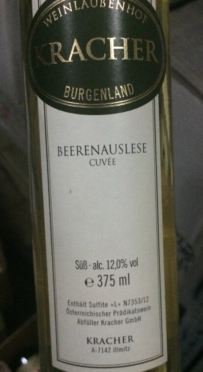 格莱士威尔殊雷司令干白Weinlaubenhof Kracher Cuvee Beerenauslese