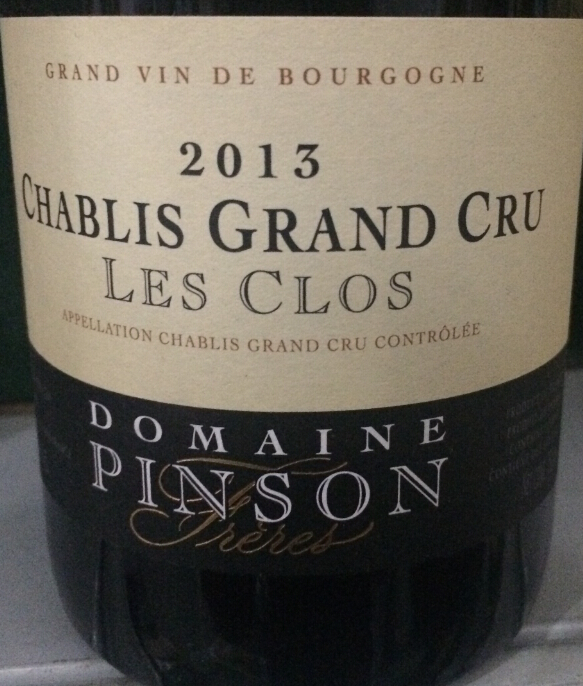 鹏逊夏布利柯洛园白葡萄酒Domaine Pinson Chablis Les Clos Grand Cru