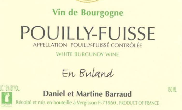 Domaine Barraud Pouilly-Fuisse En Buland Vieilles Vignes