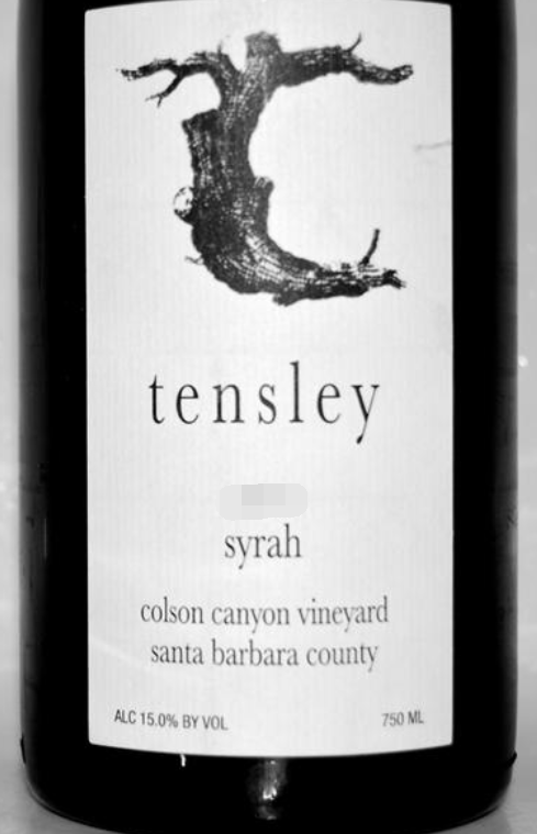 Tensley Colson canyon vineyard syrah
