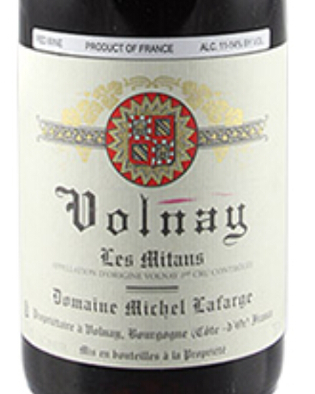 Domaine Michel Lafarge Les Mitans Volnay Premier Cru