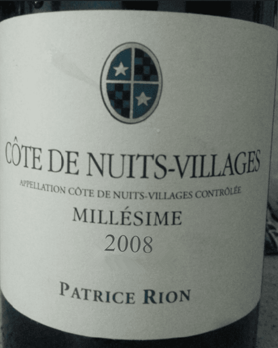 Domaine Patrice Rion Cote de Nuits Villages