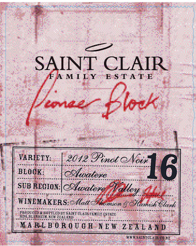 Saint Clair Pioneer Block 16 Awatere Pinot Noir