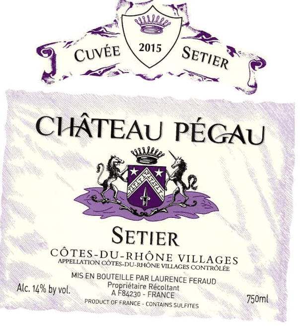 佩高隆河丘村产区干红Chateau Pegau Cotes du Rhone Villages Cuvee Setier