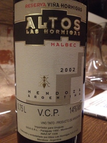 Altos Las Hormigas Malbec Mendoza Viña Hormigas Reserva