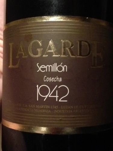 拉歌1942赛美蓉干白Lagarde 'Semillon 1942'