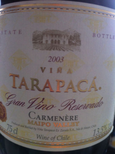 Viña Tarapacá Gran Vino Reservado Carmenérè