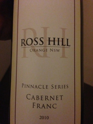 罗斯菲尔顶峰系列品丽珠干红Ross Hill Pinnacle Series Cabernet Franc