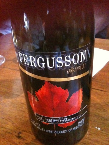 弗格森杰里米西拉干红Fergusson Jeremy Shiraz