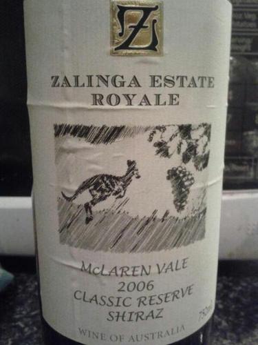 Zalinga Estate Royale Classic Reserve Shiraz