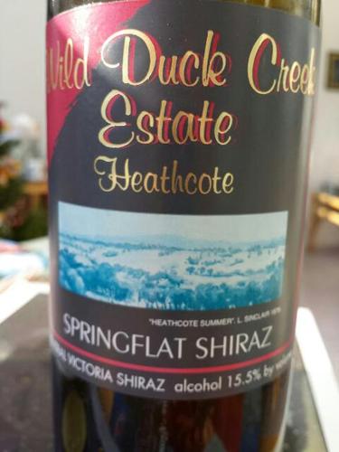 WILD DUCK CREEK ESTATE Springflat Shiraz