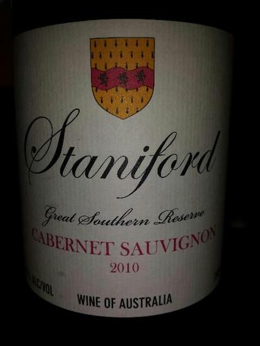 斯坦福赤霞珠干红Staniford Great Southern Reserve Cabernet Sauvignon