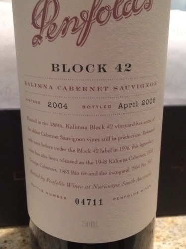 奔富Block 42赤霞珠干红Penfolds Winery Block 42