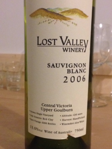 失落谷长相思干白Lost Valley Winery Sauvignon Blanc Hazy Mountain Upper Goulburn 