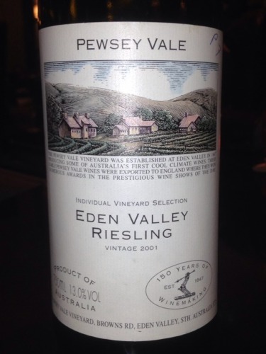 普西河谷葡萄园精选雷司令干白Pewsey Vale Riesling Eden Valley