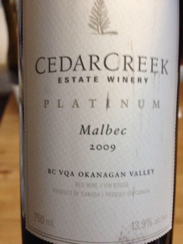 Okanagan Valley Platinum Malbec