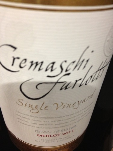 格雷曼家族单一园特级珍藏梅洛干红Cremaschi Furlotti Single Vineyard Gran Reserva  Merlot