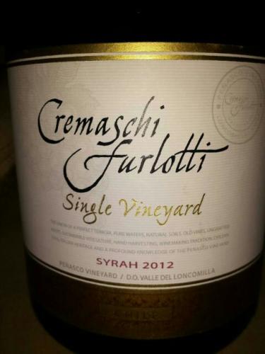 格雷曼家族单一园西拉干红Cremaschi Furlotti Single Vineyard Syrah