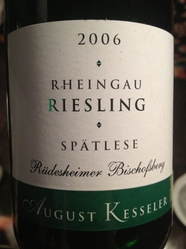 Rheingau Rüdesheimer Bischfsberg Spätlese Riesling