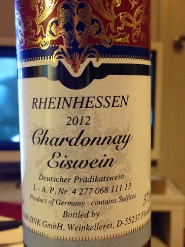 金-凯斯勒霞多丽冰白Kessler Zink Rheinhessen Eiswein Chardonnay