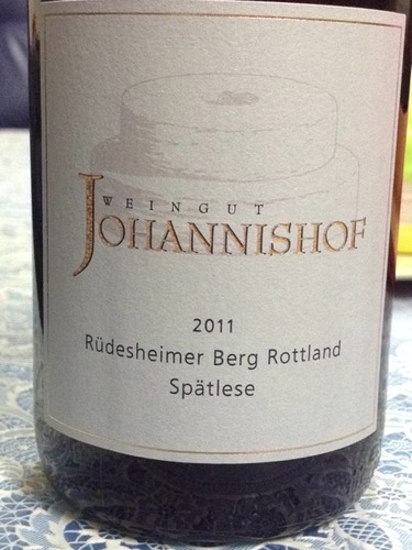 乔纳斯酒庄晚收雷司令甜白Weingut Johannishof Rüdesheimer Berg Rottland Spätlese