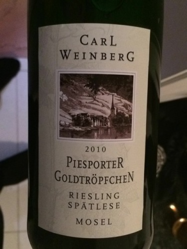 卡尔温伯格皮斯波特村金滴园迟摘甜白Carl Weinberg Mosel Piesporter Goldtröpfchen Spatlese Riesling 