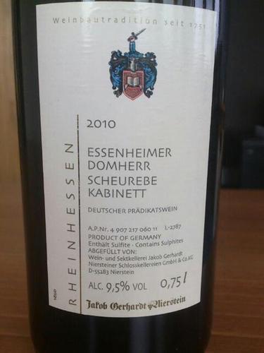 Niersteiner Essenheimer Domherr Kabinett Scheurebe