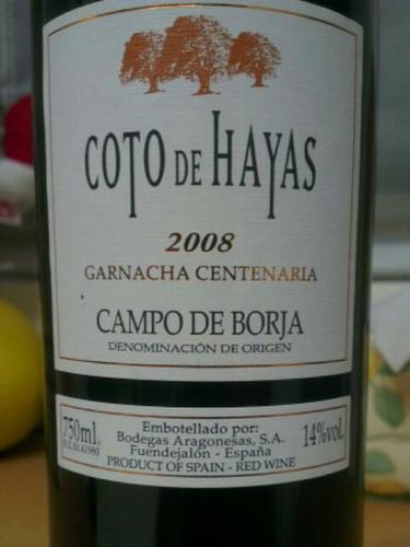 Coto de Hayas Centenary Garnacha