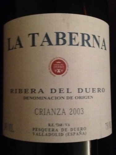 Ribera del Duero Crianza La Taberna