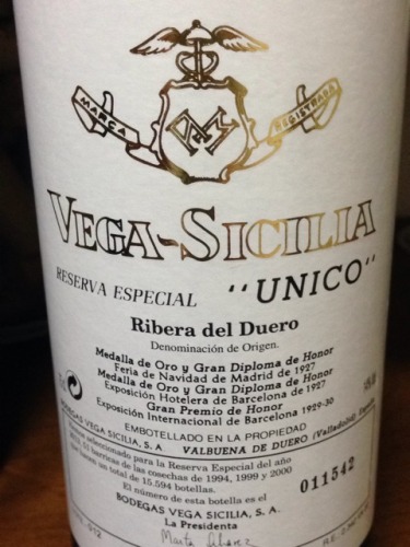 贝加西西里亚尤尼科特别珍藏干红Vega-Sicilia Unico Reserva Especial